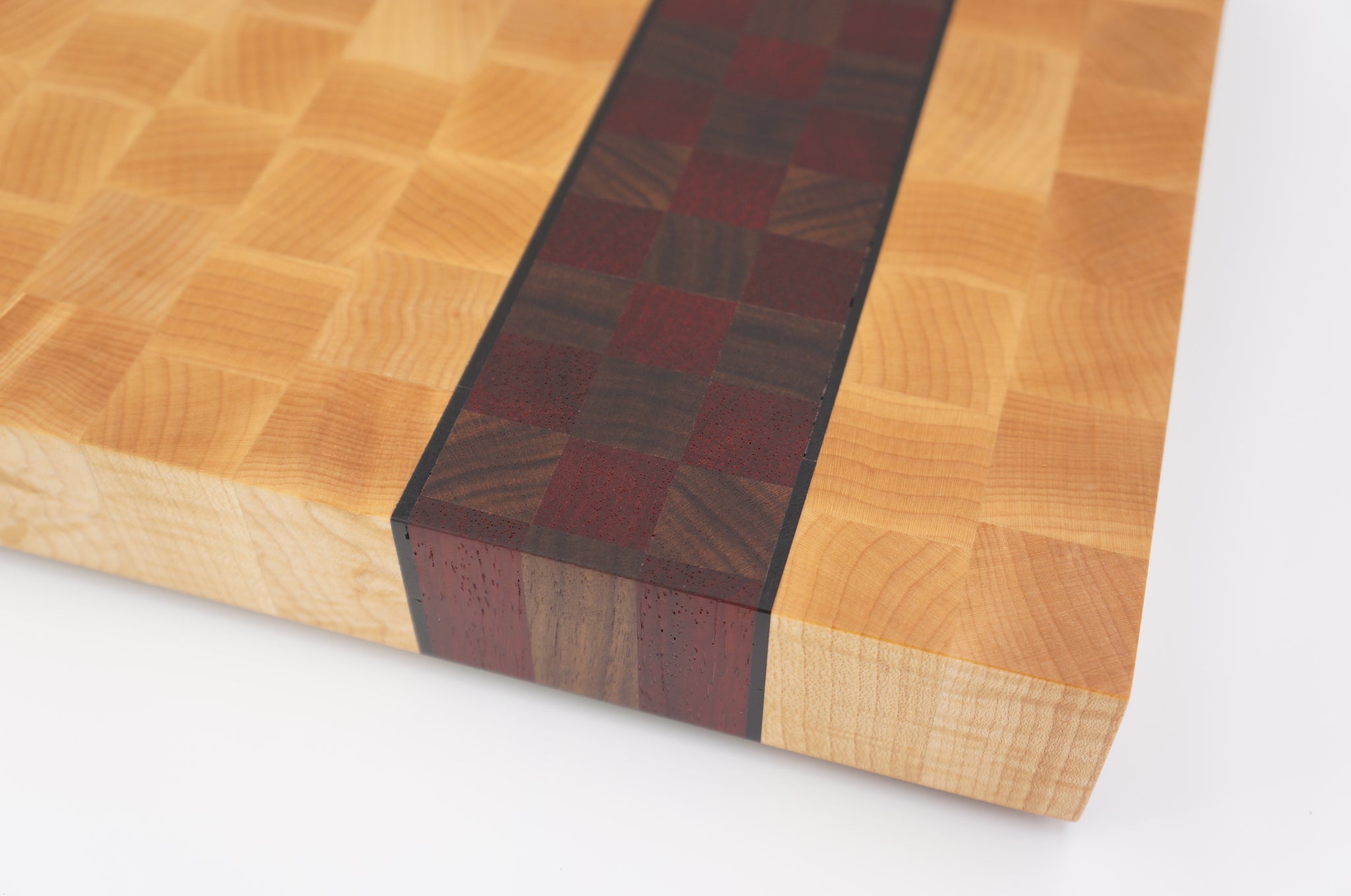 Maple with Checked Accent End Grain Cutting Board