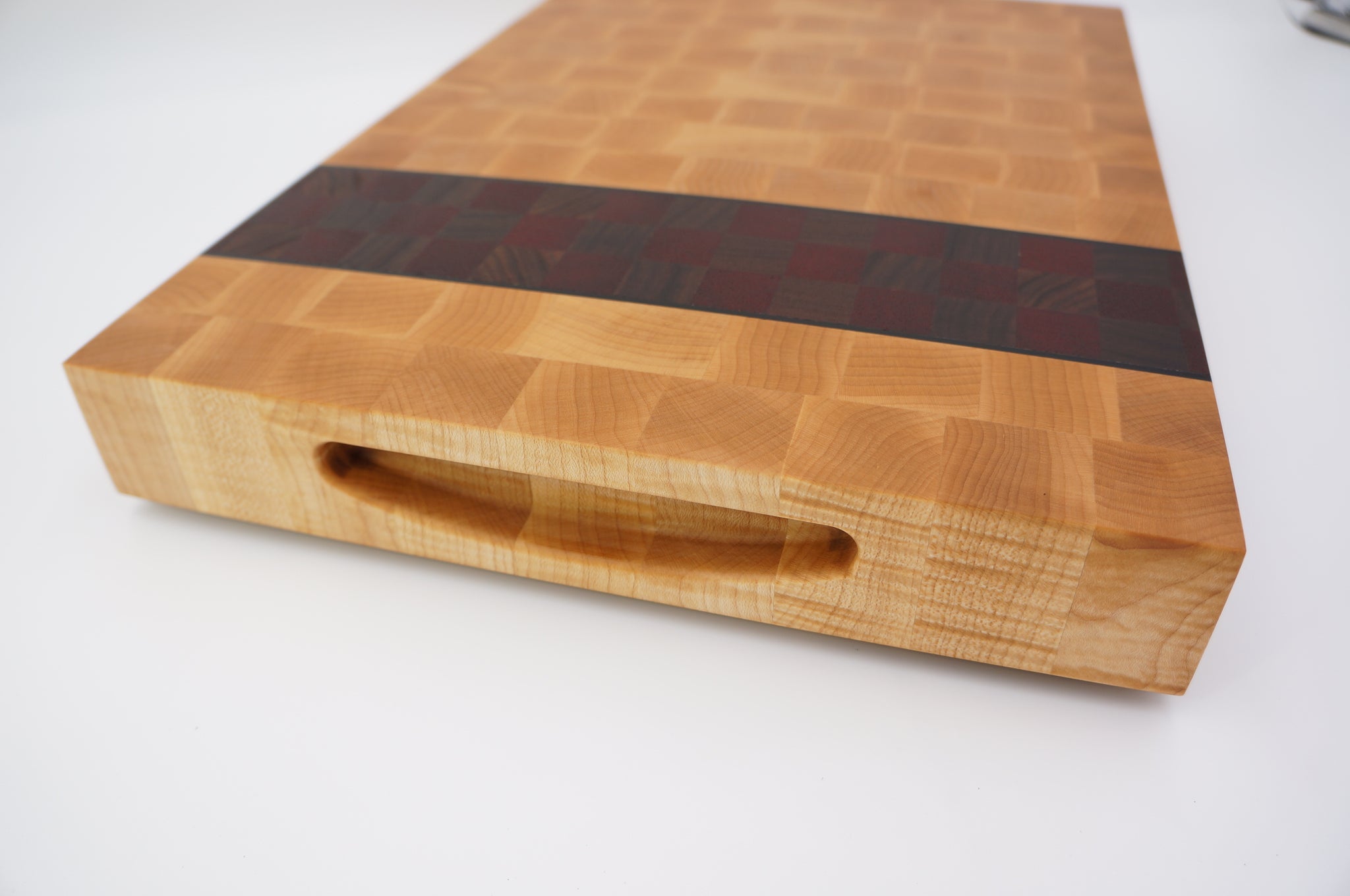 Maple with Checked Accent End Grain Cutting Board