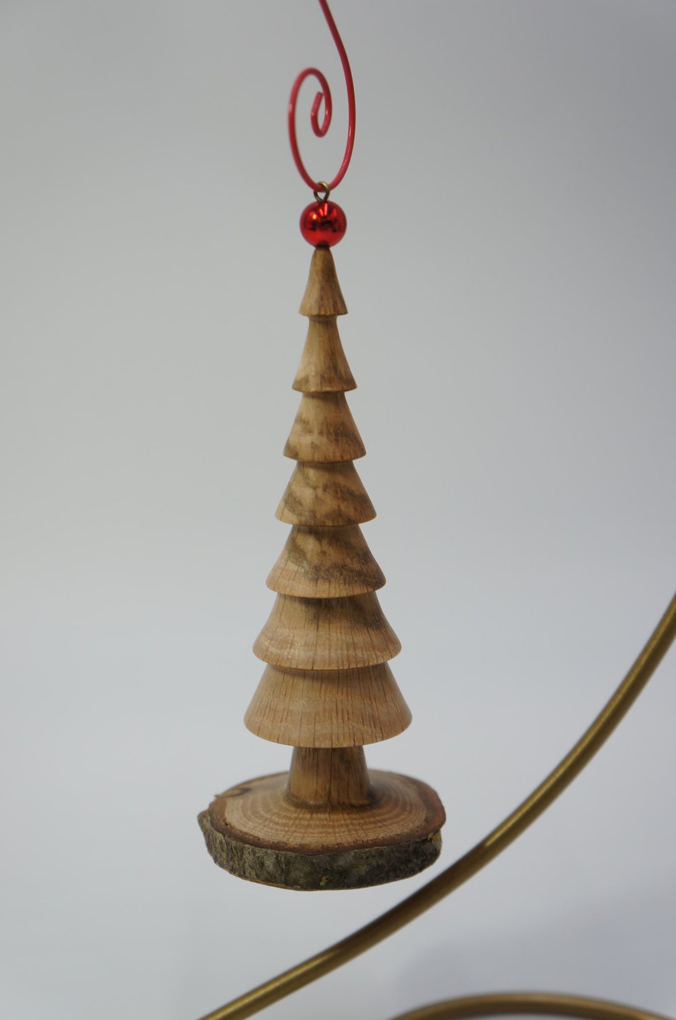 Christmas Tree Ornament - Rustic Red Oak
